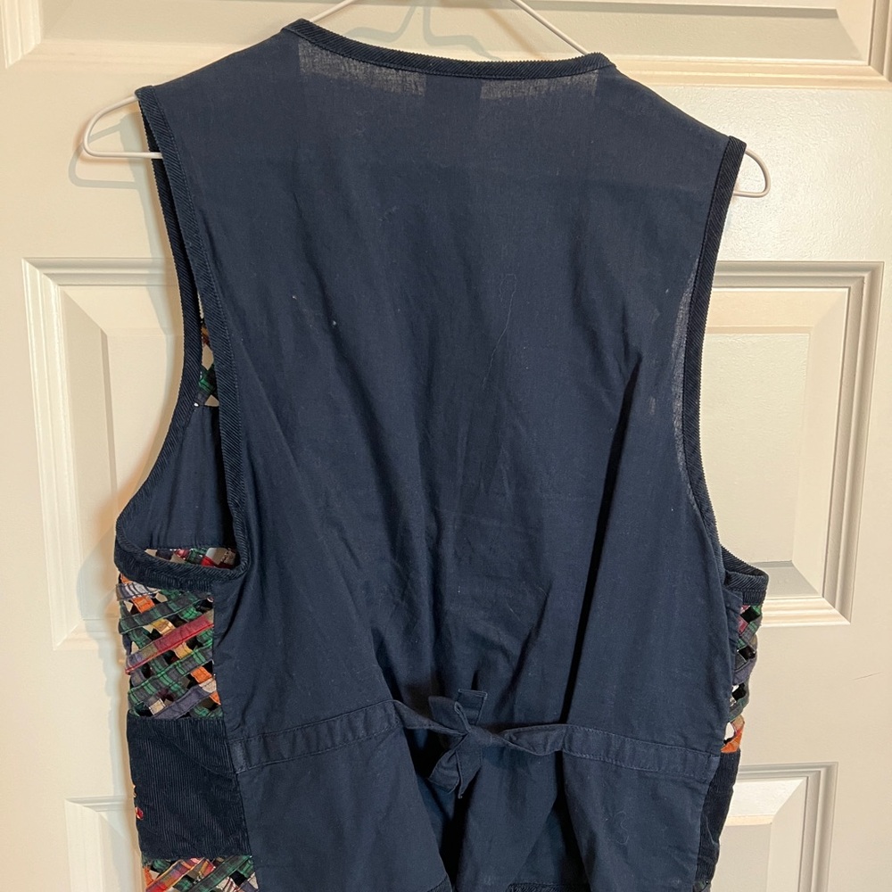 Vintage Fall Embroidered Patchwork Vest - image 4